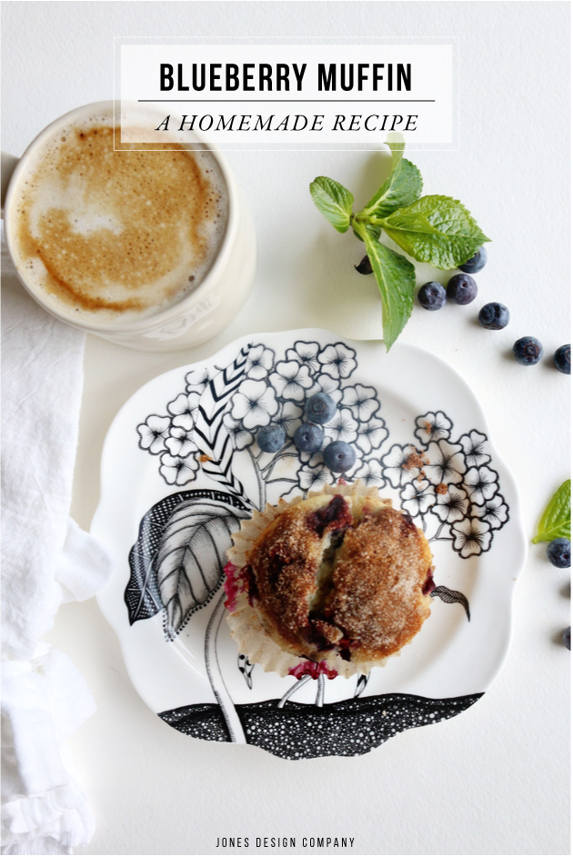 Homemade Blueberry Muffins / jones design company