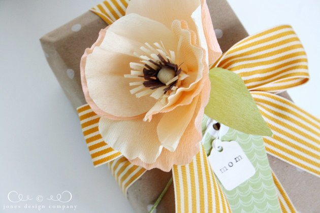 crepe-paper-poppy-on-gift