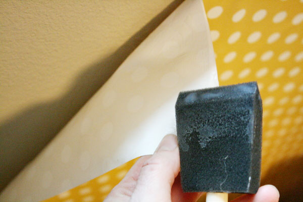 how-to-wallpaper-a-wall-with-gift-wrap