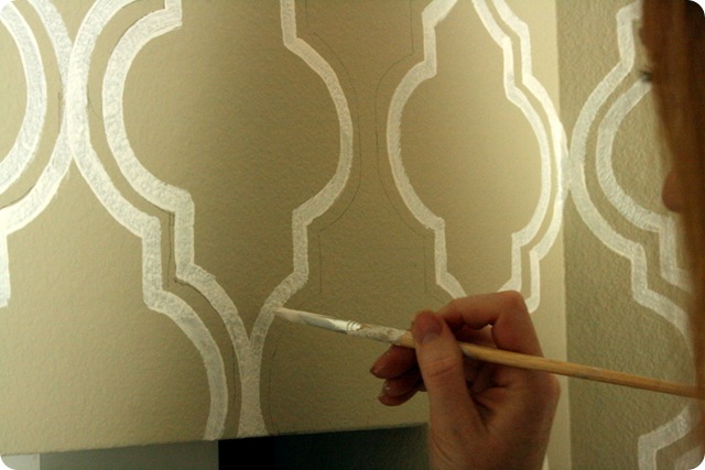 painting wallpaper lines